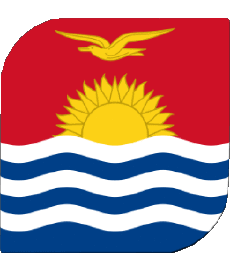 Bandiere Oceania Kiribati Quadrato 