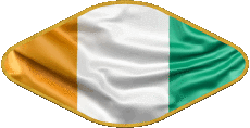 Drapeaux Afrique Côte d Ivoire Ovale 02 