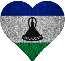 Bandiere Africa Lesotho Cuore 