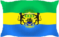 Flags Africa Gabon Waving 