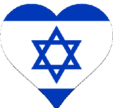 Fahnen Asien Israel Herz 