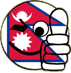 Fahnen Asien Nepal Smiley - OK 