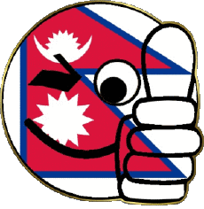 Flags Asia Nepal Smiley - OK 