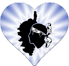 Flags France Regions Corsica Heart 