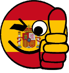 Fahnen Europa Spanien Smiley - OK 