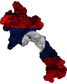 Drapeaux Asie Laos Carte 