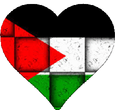 Bandiere Asia Palestina Cuore 