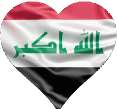 Drapeaux Asie Iraq Coeur 