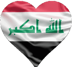 Flags Asia Iraq Heart 