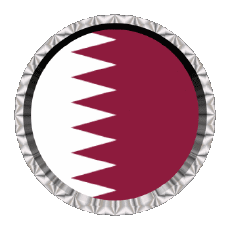 Bandiere Asia Qatar Rotondo - Anelli 