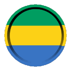 Flags Africa Gabon Round - Rings 