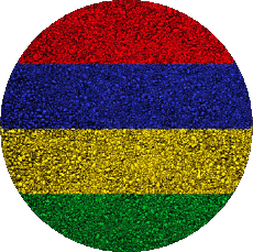 Drapeaux Afrique Maurice Rond 