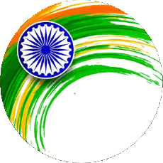 Drapeaux Asie Inde Rond 