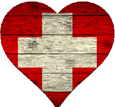 Bandiere Europa Svizzero Cuore 