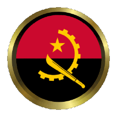 Bandiere Africa Angola Rotondo - Anelli 