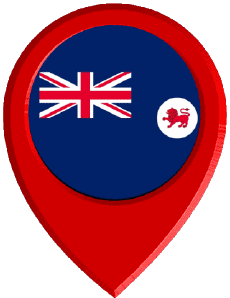 Drapeaux Océanie Australie Tasmania Epingle de Localisation 
