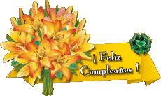 Messages Spanish Feliz Cumpleaños Floral Transparent Background 008 