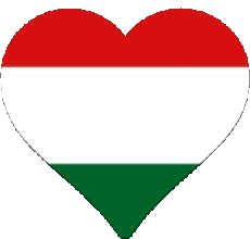 Banderas Europa Hungría Corazón 