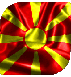 Bandiere Europa Macedonia Quadrato 