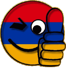 Fahnen Asien Armenien Smiley - OK 