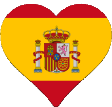 Bandiere Europa Spagna Cuore 