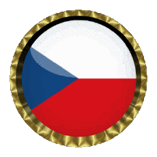 Fahnen Europa Tschechische Republik Rund - Ringe 