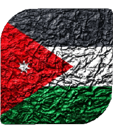 Drapeaux Asie Jordanie Carré 