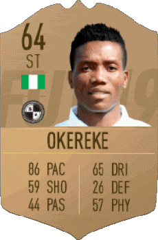Multimedia Vídeo Juegos F I F A - Jugadores  cartas Nigeria David Okereke 