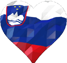 Fahnen Europa Slowenien Herz 