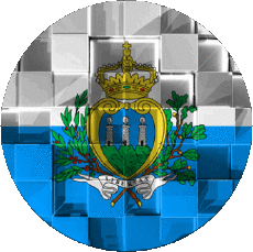 Fahnen Europa San Marino Runde 