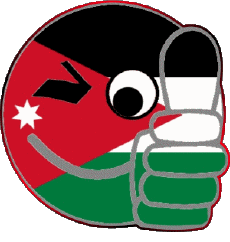 Drapeaux Asie Jordanie Smiley - OK 