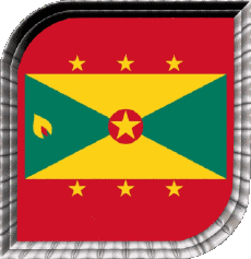 Bandiere America Isole Grenada Quadrato 