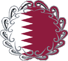 Bandiere Asia Qatar Forma 