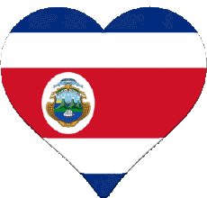 Banderas América Costa Rica Corazón 