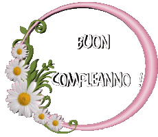 Messages Italian Buon Compleanno Floreale Transparent Background 021 