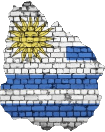 Drapeaux Amériques Uruguay Carte 