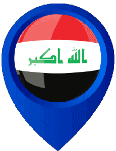 Flags Asia Iraq Location Pin 