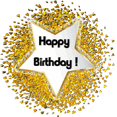 Messages English Happy Birthday Balloons - Confetti 011 