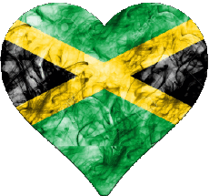 Flags America Jamaica Heart 