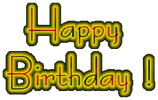 Messagi Inglese Happy Birthday Fluo - Neon 001 