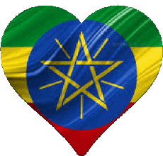 Flags Africa Ethiopia Heart 