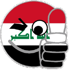 Fahnen Asien Irak Smiley - OK 
