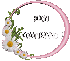 Messages Italian Buon Compleanno Floreale Transparent Background 021 