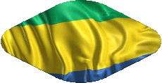 Flags Africa Gabon Oval 02 