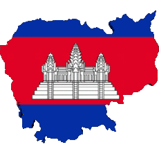 Fahnen Asien Kambodscha Verschiedene 