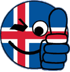 Banderas Europa Islandia Smiley - OK 