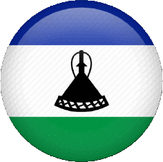 Drapeaux Afrique Lesotho Rond 