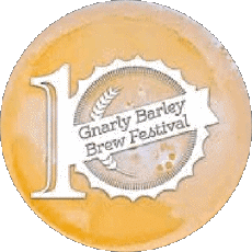 Brew festival Logo 10 Year&#039;s-Bebidas Cervezas USA Gnarly Barley 