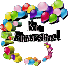 Messagi Francese Bon Anniversaire Ballons - Confetis 012 