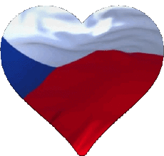 Banderas Europa República Checa Corazón 